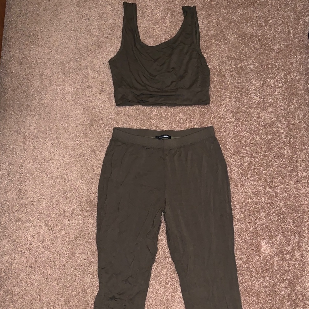Olive Green 2 piece set